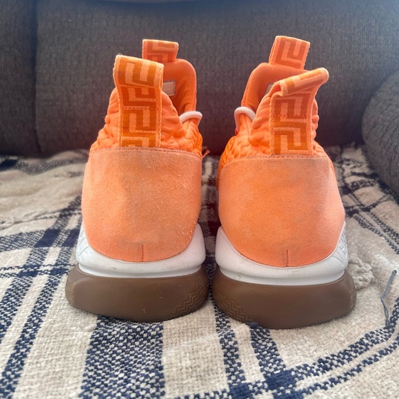 VERSACE MENS NEON ORANGE CHAIN REACTION SNEAKERS - Size 46 - $995 - Picture 5 of 14